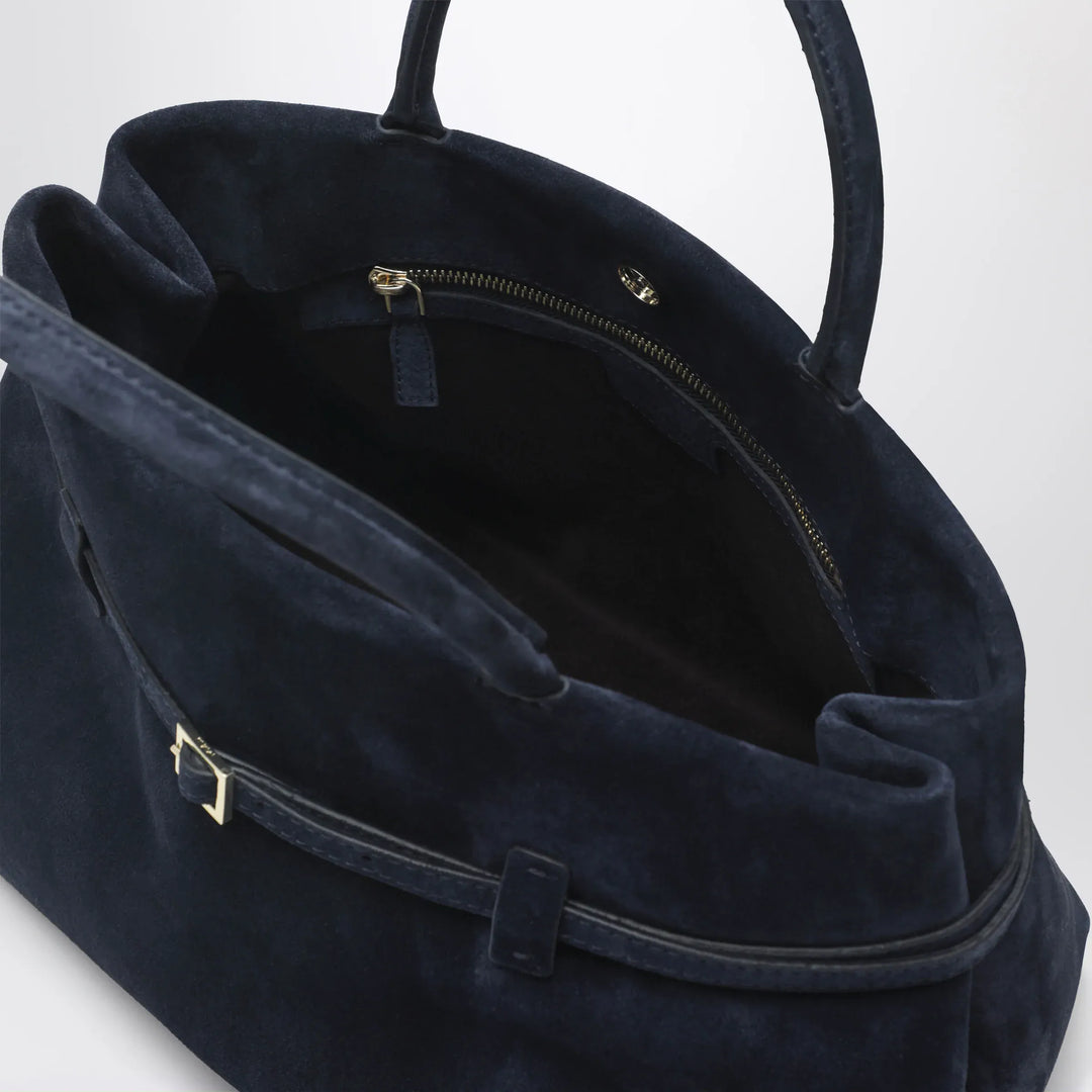 Manu Atelier - Le Cambon 35 dark blue suede bag Brand Apparel &amp; Accessories U