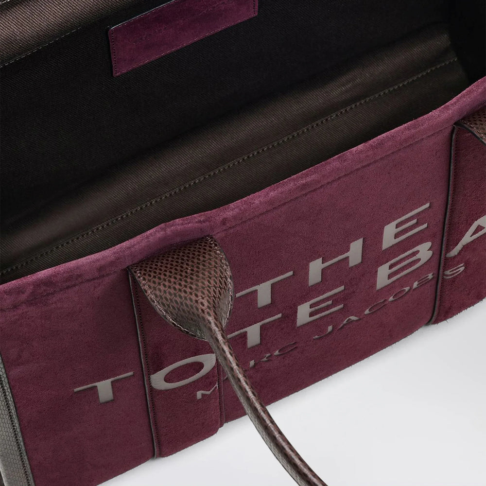 Marc Jacobs - The Large Tote Bag in suede Dark Plum Brand Apparel & Accessories TU