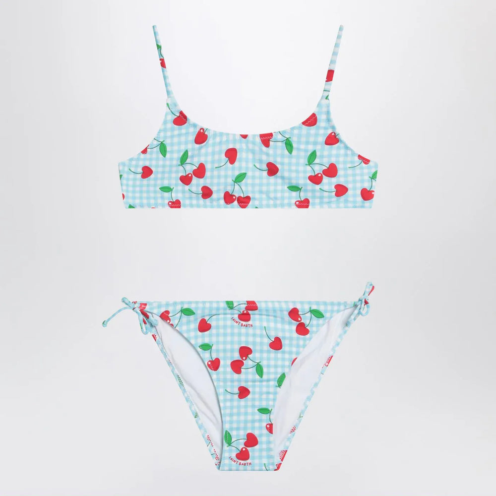 MC2 Saint Barth - Bralette bikini with Vichy and cherries pattern Brand Apparel & Accessories 6