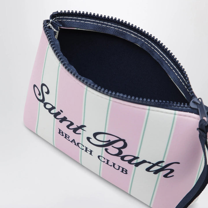 MC2 Saint Barth - Pink striped Aline scuba pouch Brand Apparel &amp; Accessories TU
