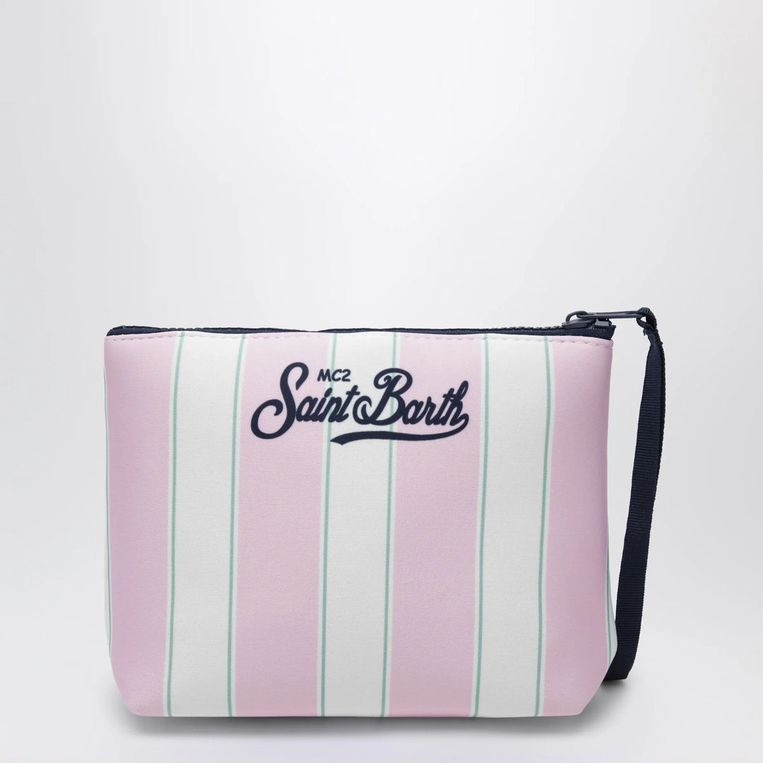 MC2 Saint Barth - Pink striped Aline scuba pouch Brand Apparel &amp; Accessories TU