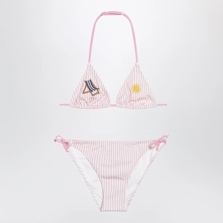 MC2 Saint Barth - Pink/white striped bikini with marine embroidery Brand Apparel &amp; Accessories 14