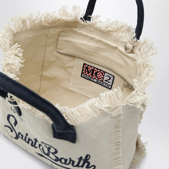 MC2 Saint Barth - White/blue Colette cotton bag Brand Apparel &amp; Accessories TU