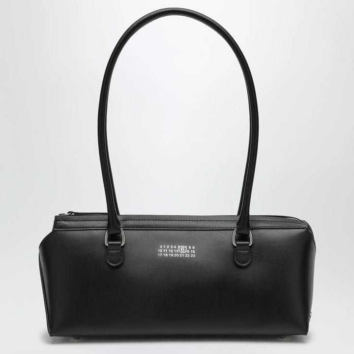 MM6 Maison Margiela - Small black leather Bowling bag Brand Apparel &amp; Accessories TU