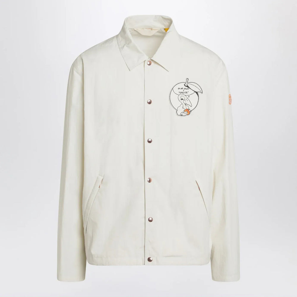 Moncler Genius - White Satsuma shacket in canvas and nylon Brand Apparel & Accessories 3