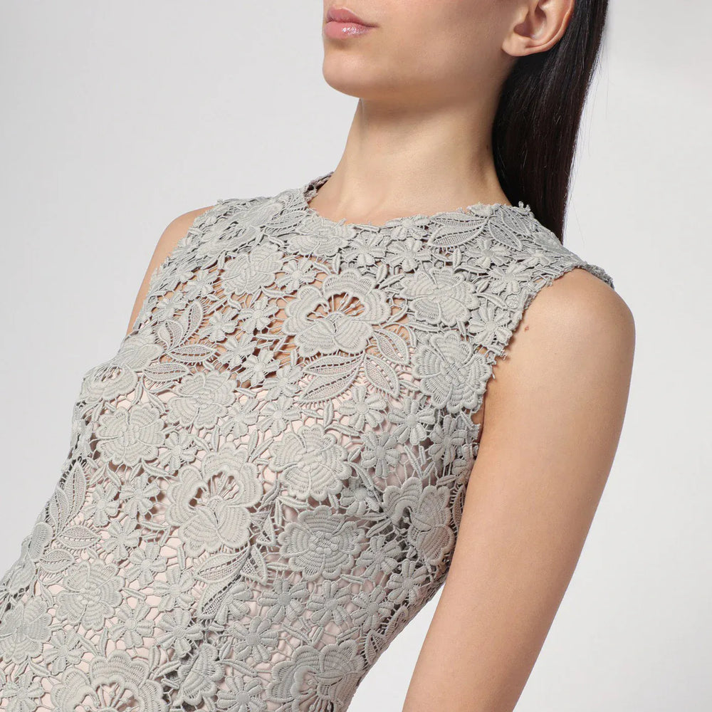 P.A.R.O.S.H. - Light grey lace midi dress Brand Apparel & Accessories S