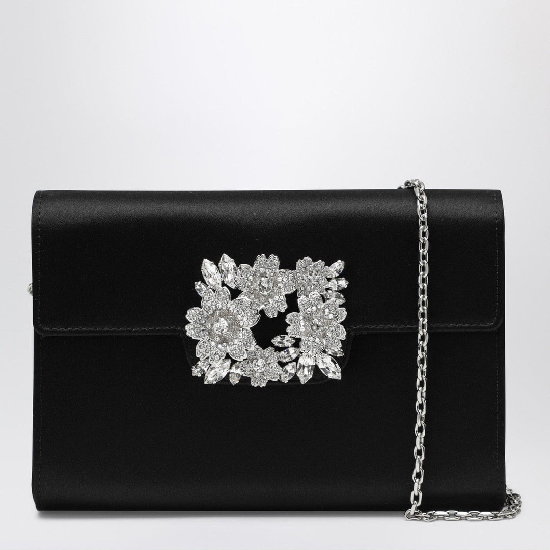 Apparel &amp; Accessories TU ROGER VIVIER - Efflorescence Mini Clutch black in satin Brand
