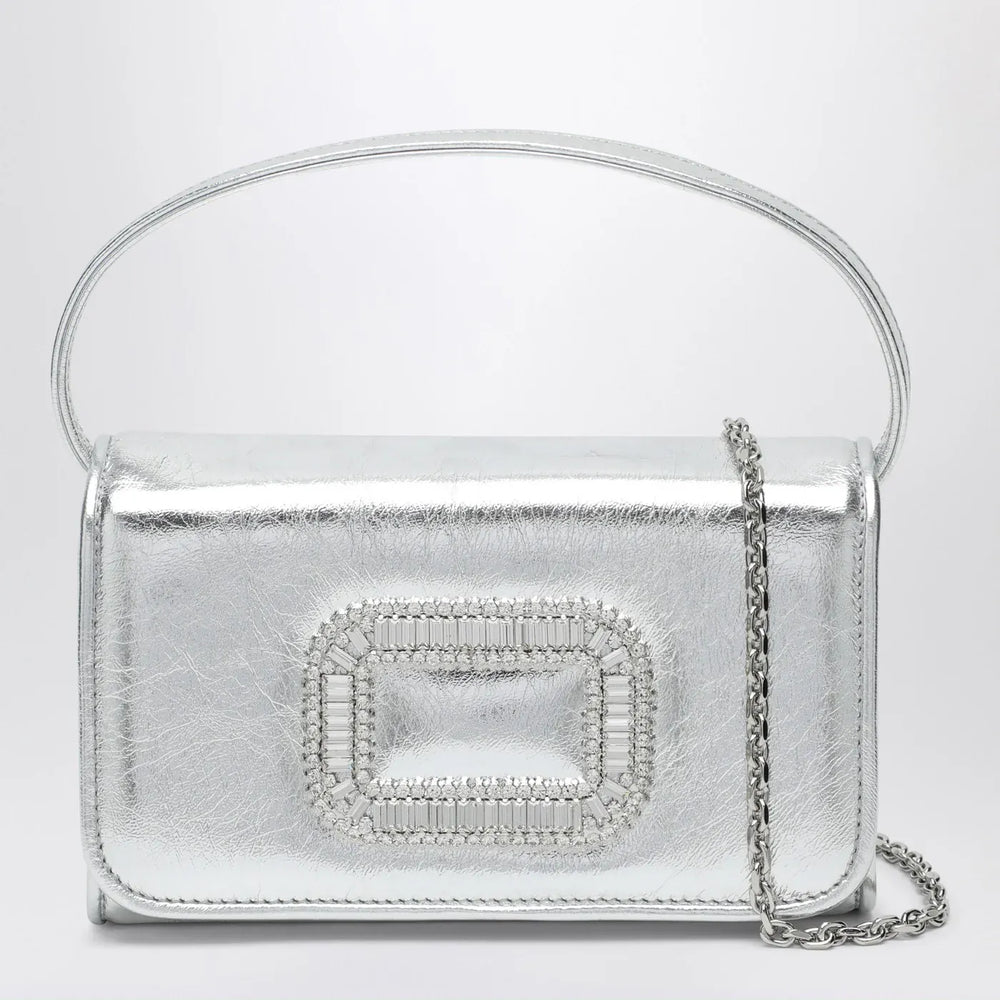 ROGER VIVIER - Silver leather Micro Pilgrim bag Brand Apparel & Accessories TU