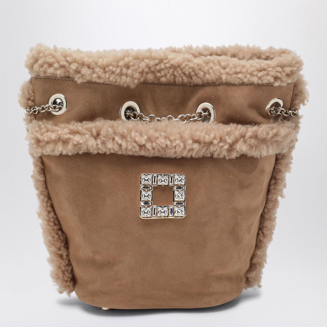 Apparel &amp; Accessories TU ROGER VIVIER - Très Vivier backpack in suede and shearling Brand
