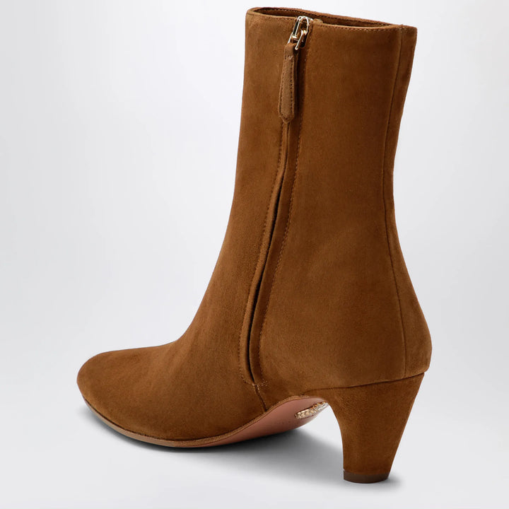 Aquazzura - Chestnut Sloan suede ankle boots Brand Apparel &amp; Accessories > Shoes 38,5 IT