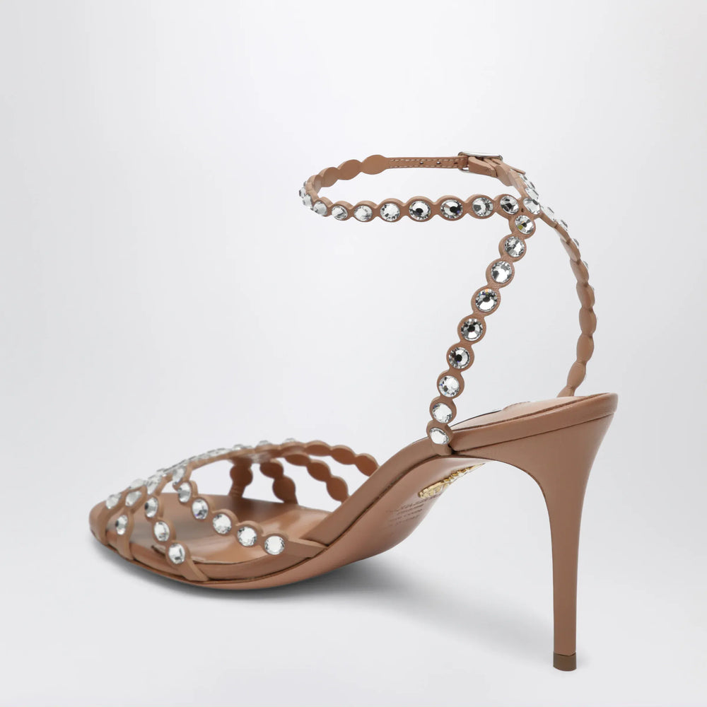 Aquazzura - Tequila Sandal crystal nappa sandals in Daisy yellow Brand Apparel & Accessories > Shoes