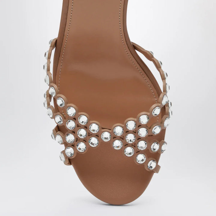 Aquazzura - Tequila Sandal crystal nappa sandals in Daisy yellow Brand Apparel &amp; Accessories > Shoes 41 IT
