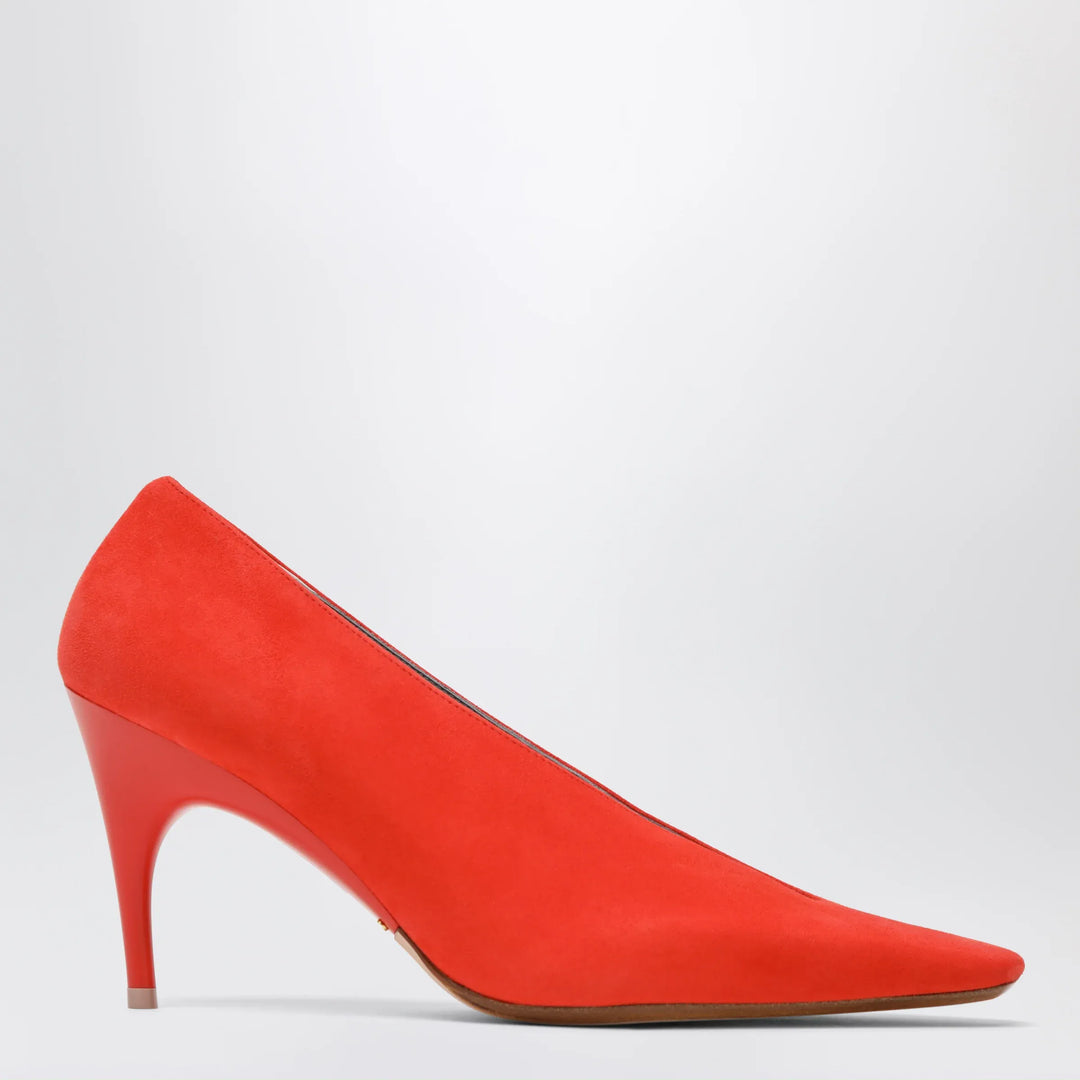 Balenciaga - Duchesse 90 mm suede goatskin pumps in tangerine Brand Apparel &amp; Accessories > Shoes 36 IT