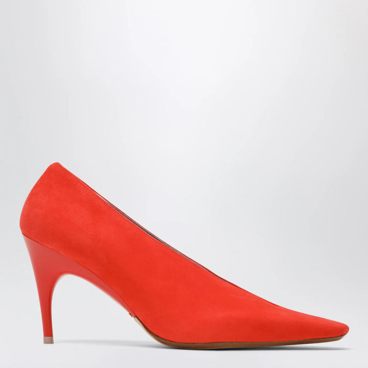 Balenciaga - Duchesse 90 mm suede goatskin pumps in tangerine Brand Apparel &amp; Accessories > Shoes 36 IT
