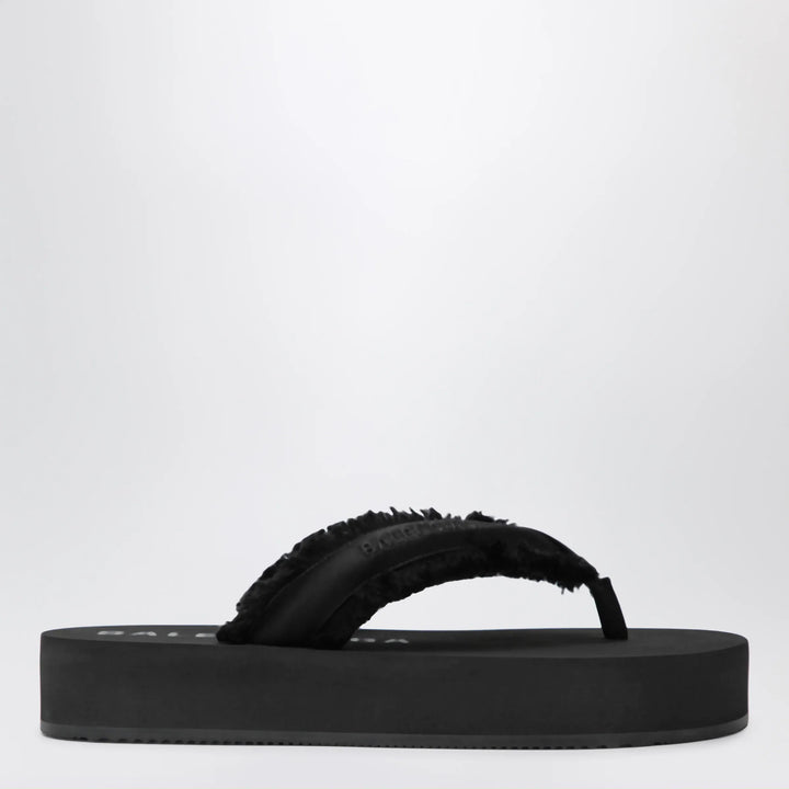 Balenciaga - Jet Lag thong sandals in black satin Brand Apparel &amp; Accessories > Shoes 39 IT