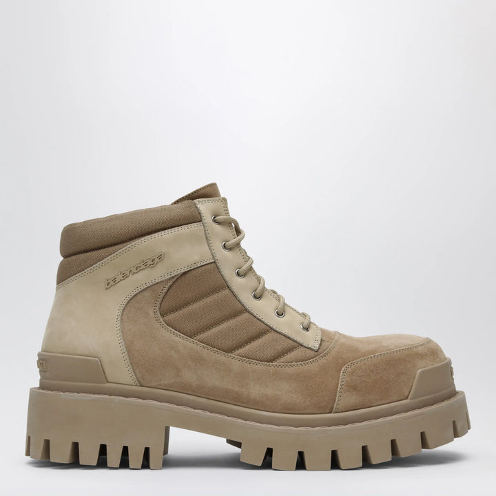Balenciaga - Sand-colored nubuck Combat Strike boots Brand Apparel &amp; Accessories > Shoes