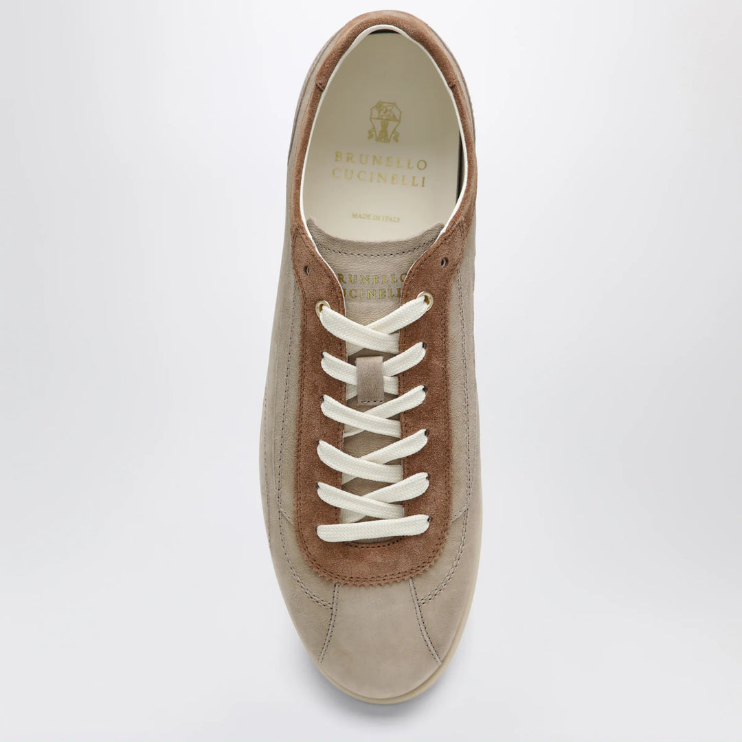 Brunello Cucinelli - Beige low-top suede lace-up sneakers Brand Apparel &amp; Accessories > Shoes