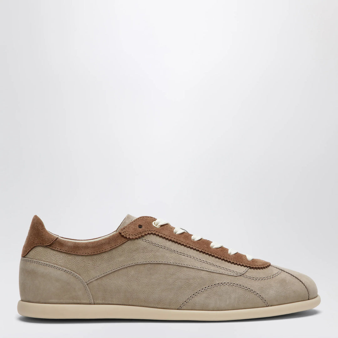 Brunello Cucinelli - Beige low-top suede lace-up sneakers Brand Apparel &amp; Accessories > Shoes 42 IT