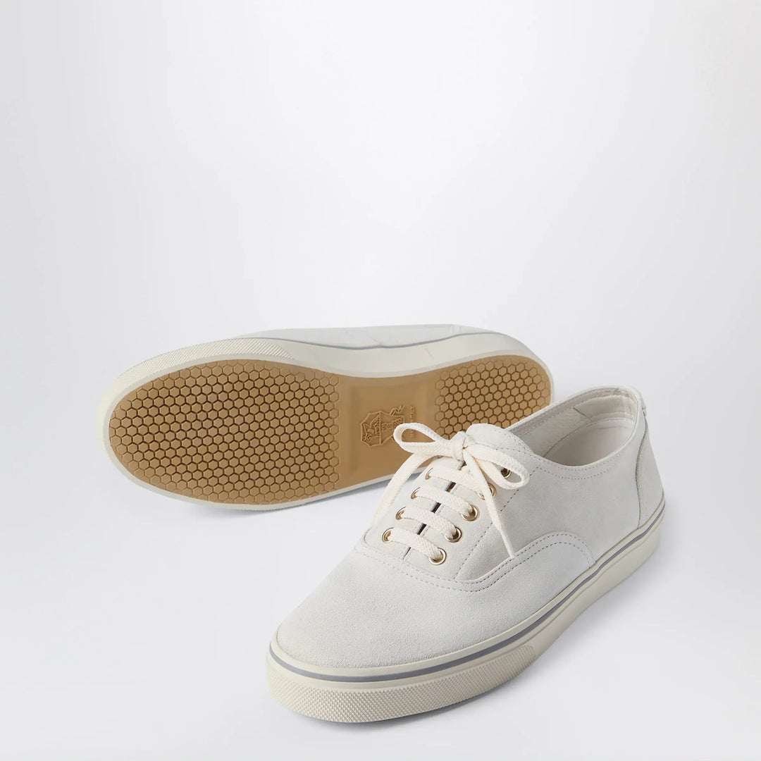 Brunello Cucinelli - White suede calfskin sneakers Brand Apparel &amp; Accessories > Shoes 42 IT
