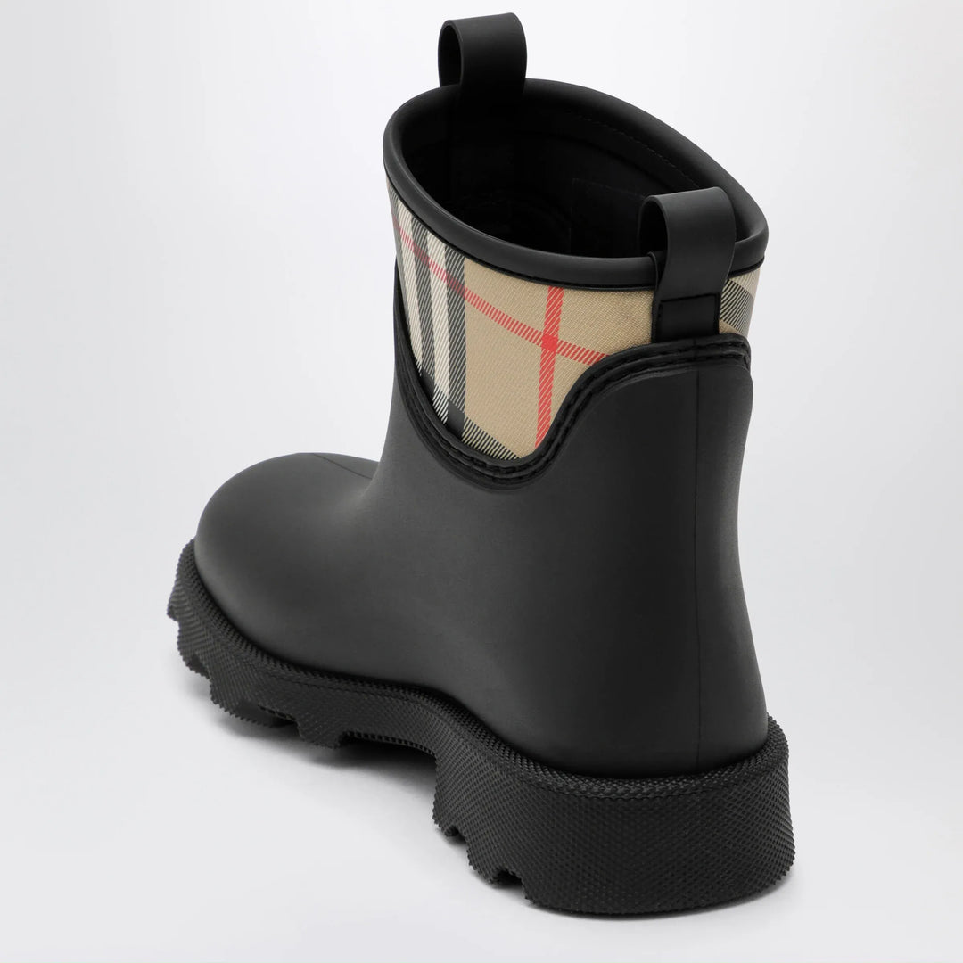 Burberry - Marsh Stamp rubber and nylon rain boots in black Brand Apparel &amp; Accessories > Shoes