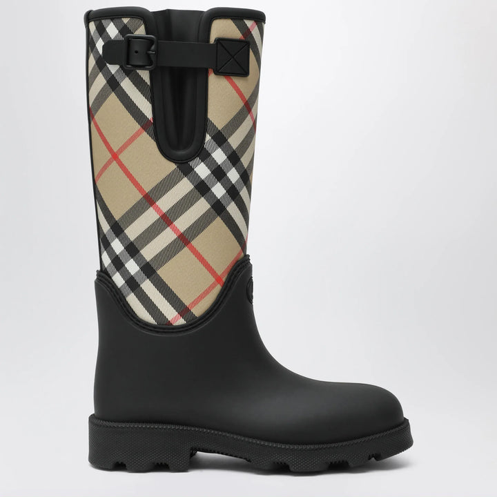 Burberry - Tall black Marsh Stamp rubber boots Brand Apparel &amp; Accessories > Shoes 37 IT