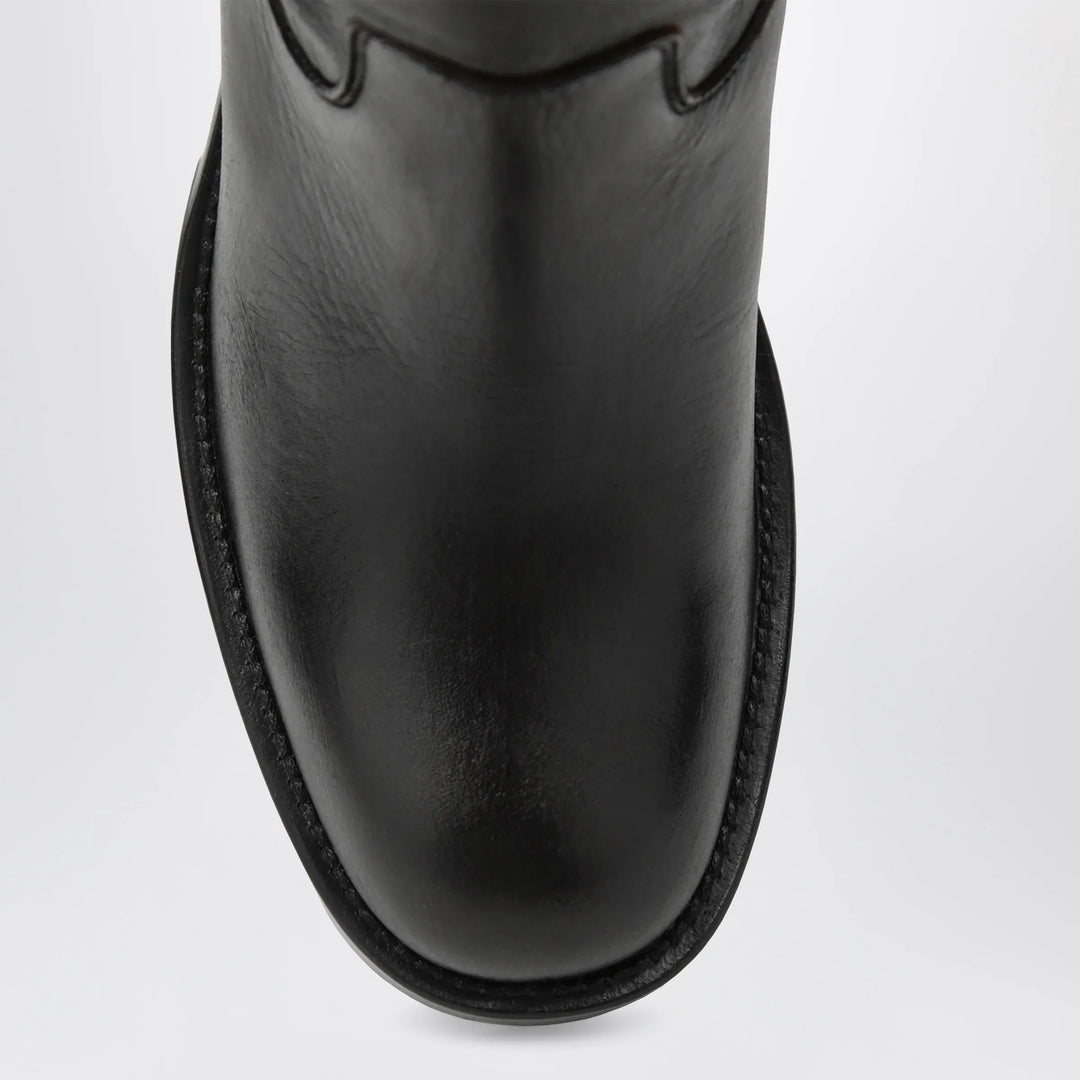Chloé - Dakota knee-high biker boots in black leather Brand Apparel &amp; Accessories > Shoes
