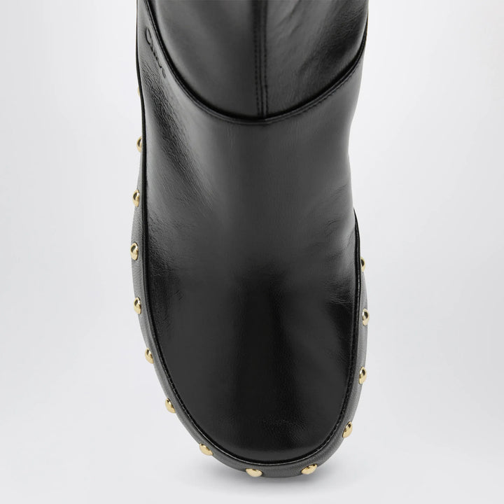 Chloé - Junie hammered leather ankle boots in black Brand Apparel &amp; Accessories > Shoes