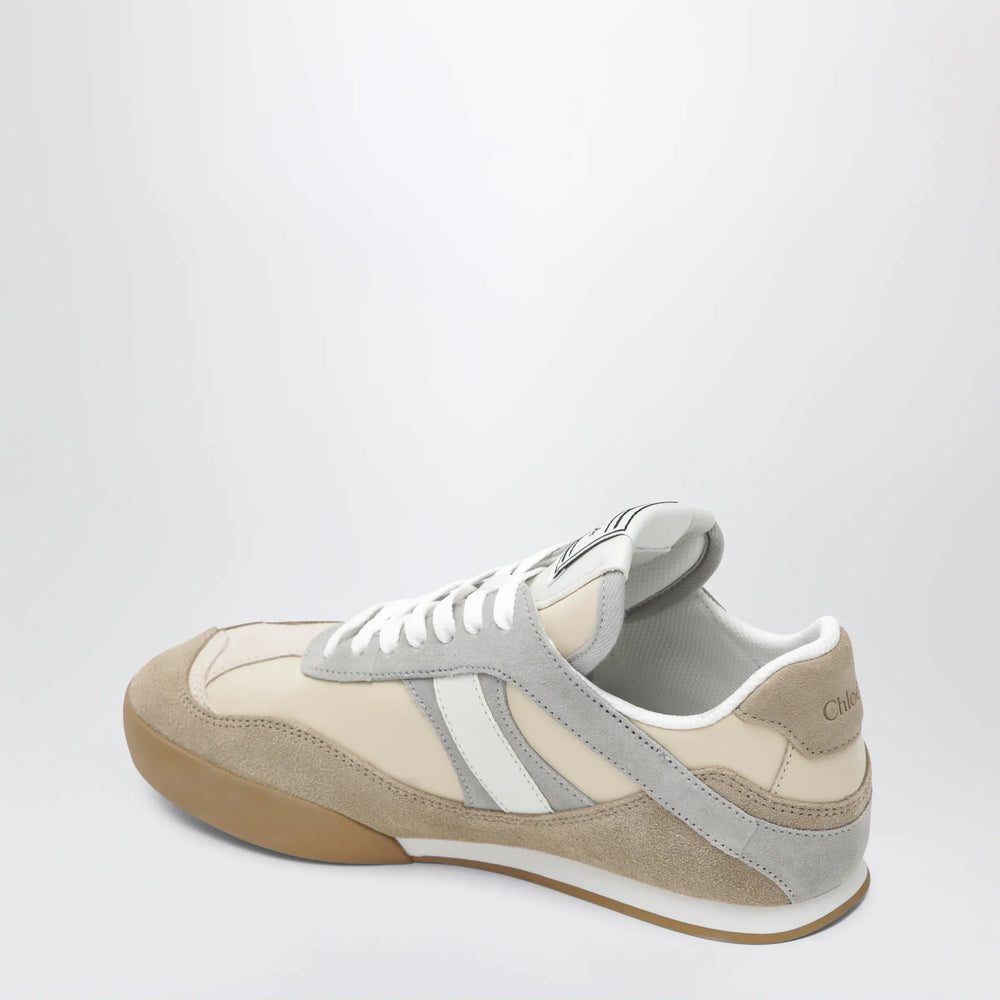 Chloé - Kick sneakers in leather and suede in dove grey Brand Apparel & Accessories > Shoes