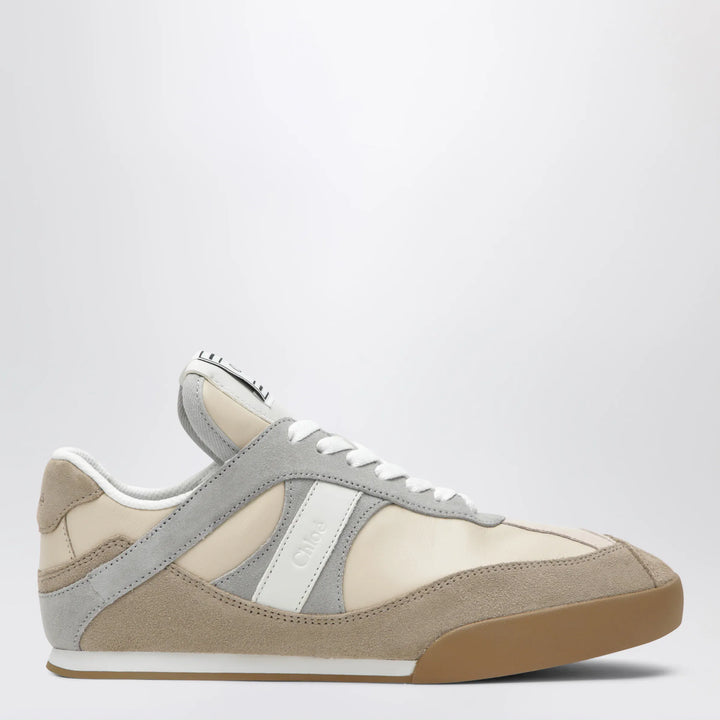 Chloé - Kick sneakers in leather and suede in dove grey Brand Apparel &amp; Accessories > Shoes 36 IT