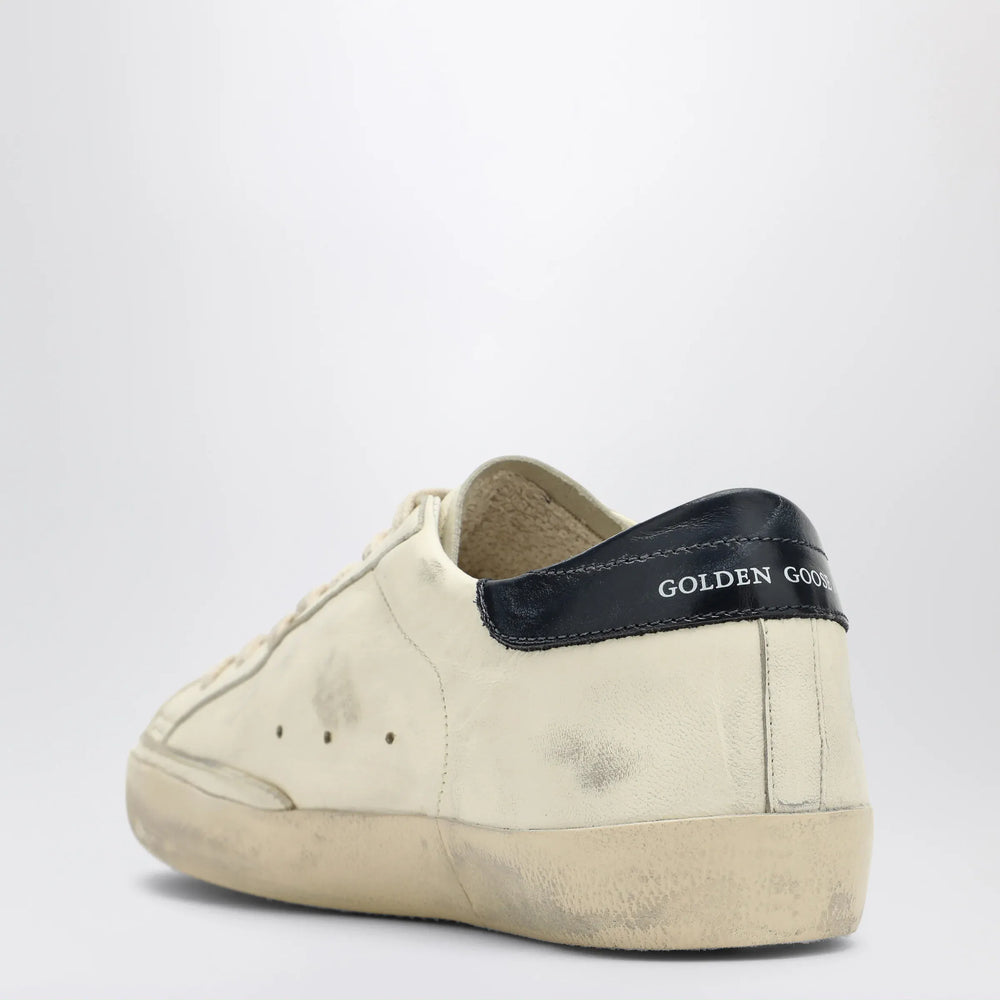 Golden Goose - Super-star beige/blue low Sneakers Brand Apparel & Accessories > Shoes