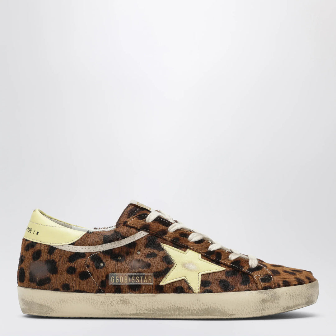 Golden Goose - Super-star Sneakers in leopard-print pony hair Brand Apparel &amp; Accessories > Shoes 39 IT