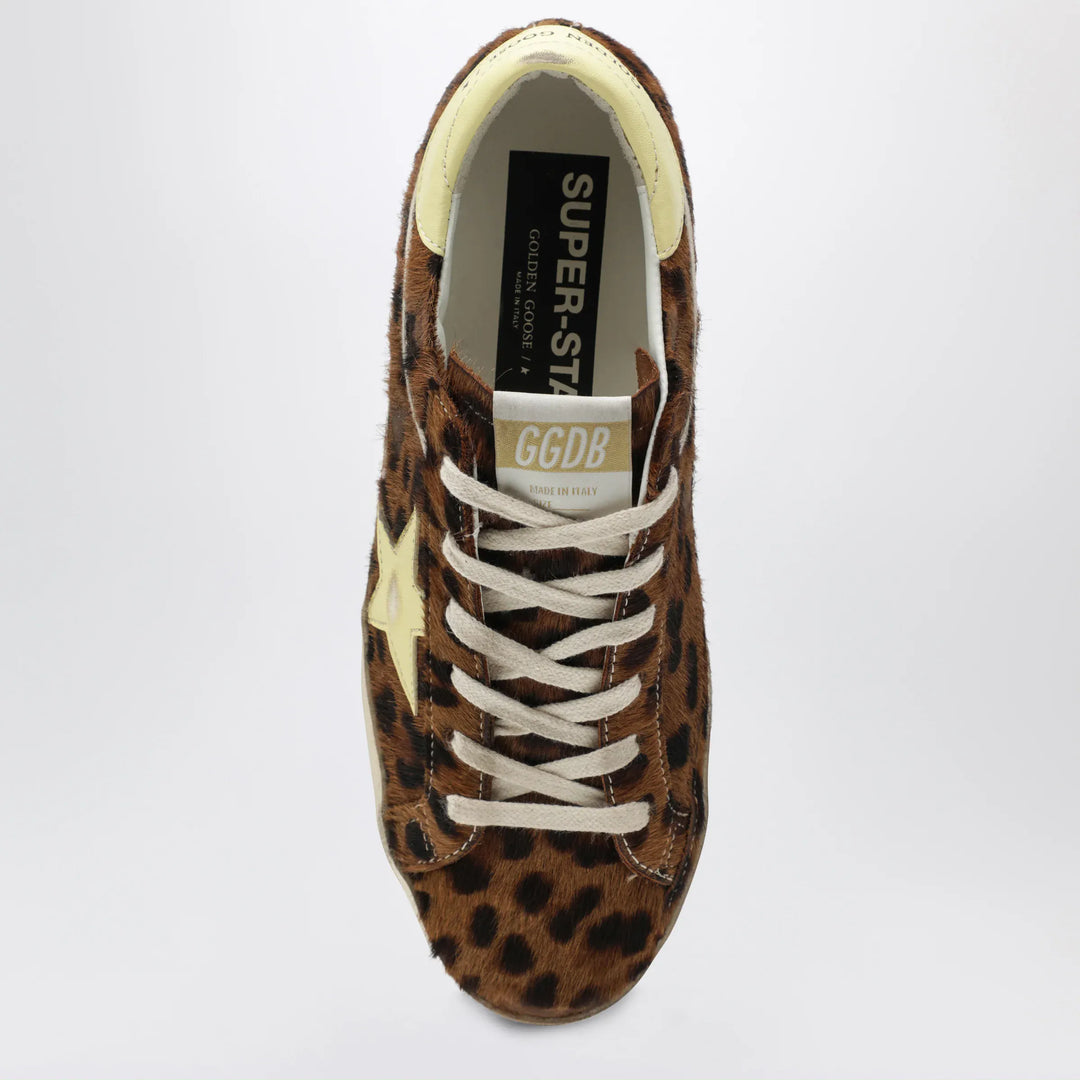 Golden Goose - Super-star Sneakers in leopard-print pony hair Brand Apparel &amp; Accessories > Shoes 39 IT