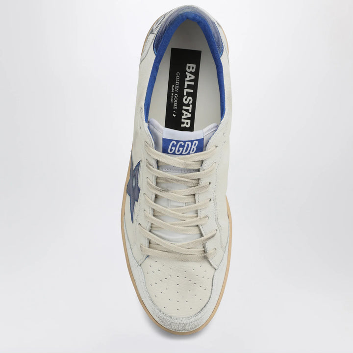 Golden Goose - White/metallic blue Ballstar sneakers Brand Apparel &amp; Accessories > Shoes
