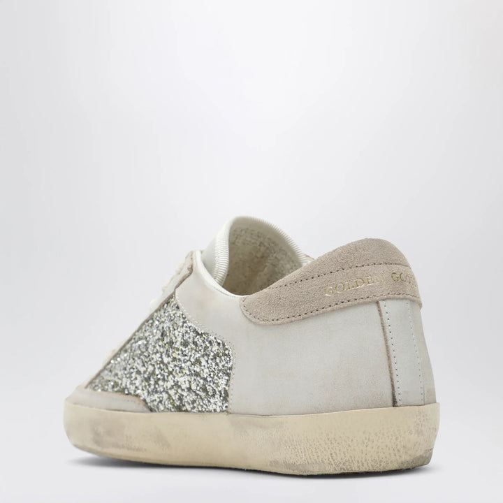 Golden Goose - White/platinum glitter Super-Star sneakers Brand Apparel &amp; Accessories > Shoes