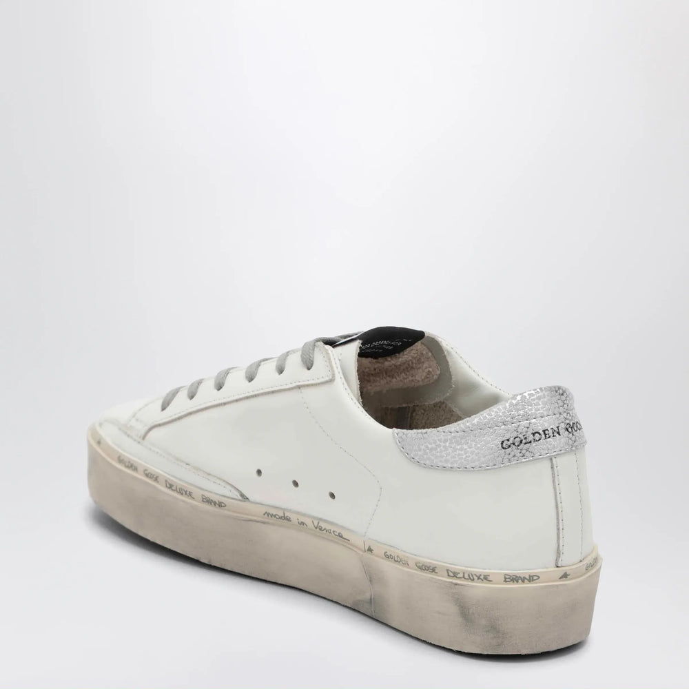 Golden Goose - White/silver Hi-Star Sneakers Brand Apparel & Accessories > Shoes