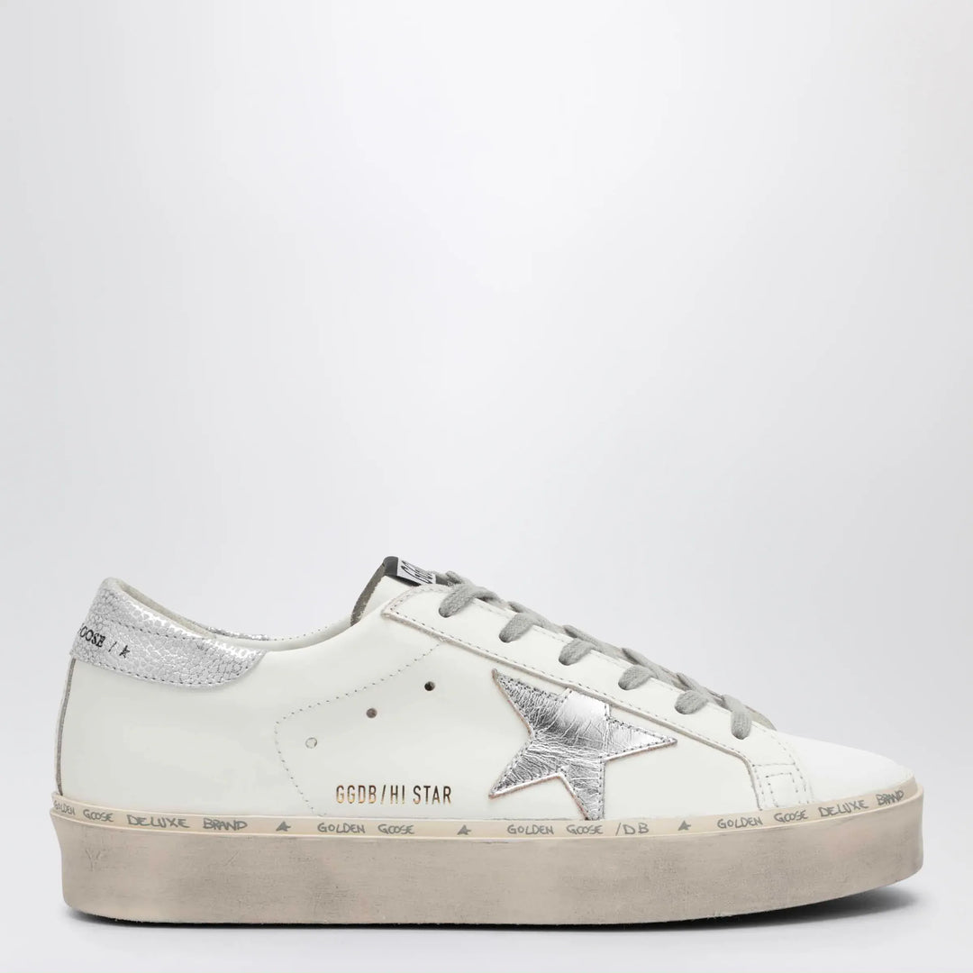 Golden Goose - White/silver Hi-Star Sneakers Brand Apparel & Accessories > Shoes 36 IT