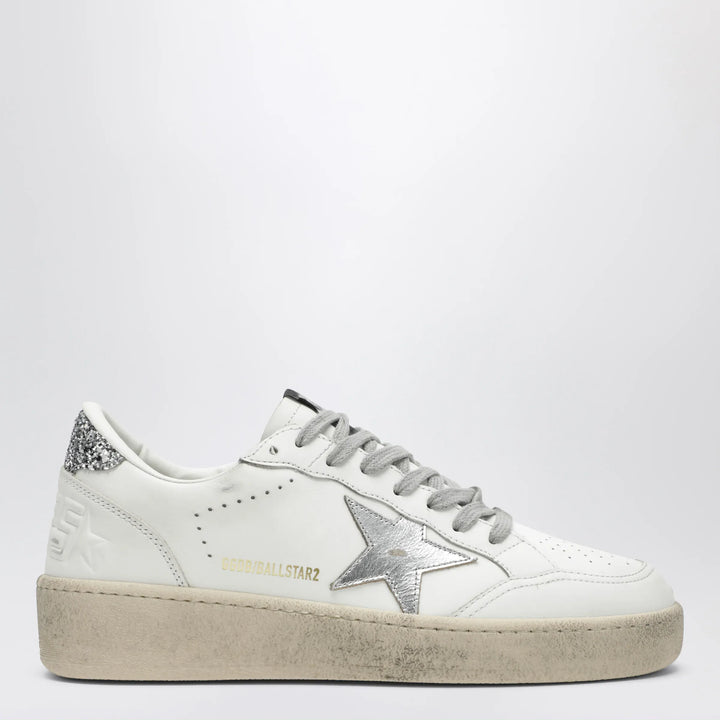 Golden Goose - White/silver/platinum glitter Ball Star sneakers Brand Apparel &amp; Accessories > Shoes 40 IT