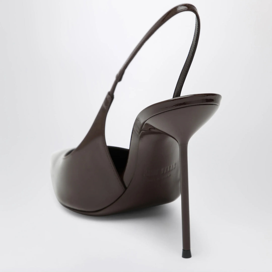 Paris Texas - Lidia slingback pumps in ebony patent leather Brand Apparel &amp; Accessories > Shoes