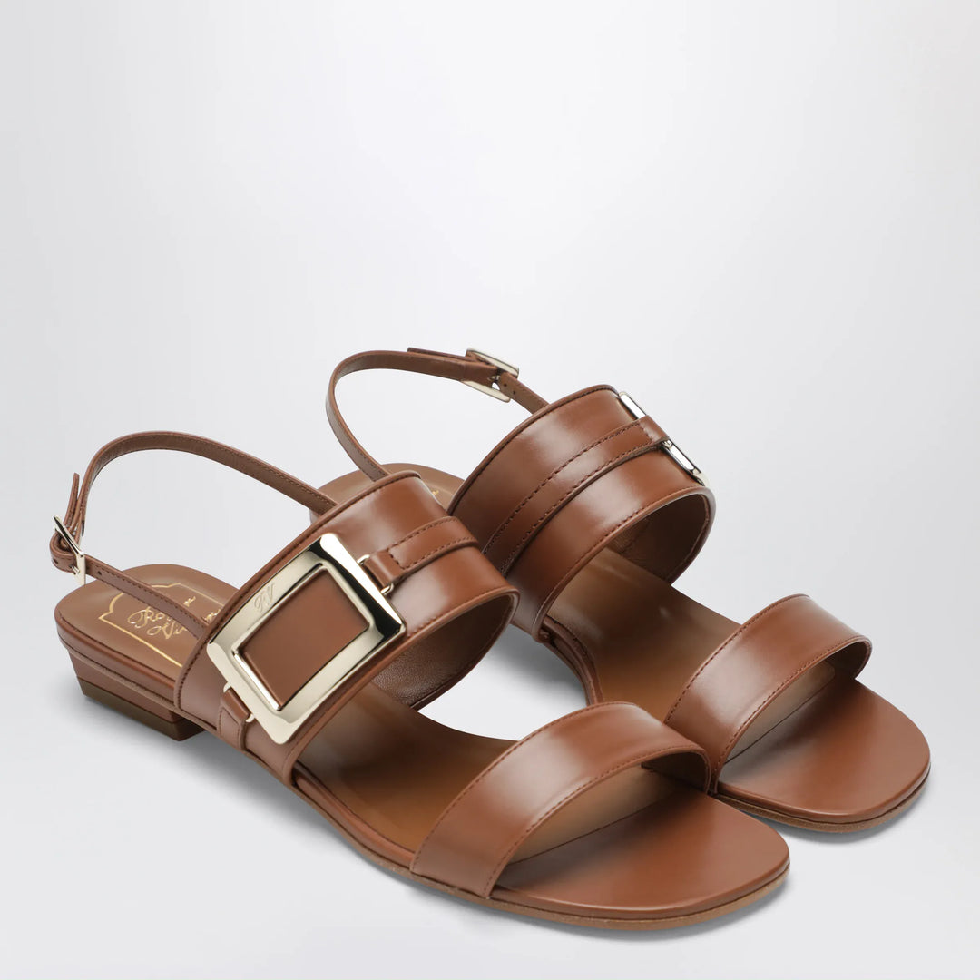 ROGER VIVIER - Belle Vivier leather mules Cognac Brand Apparel &amp; Accessories > Shoes