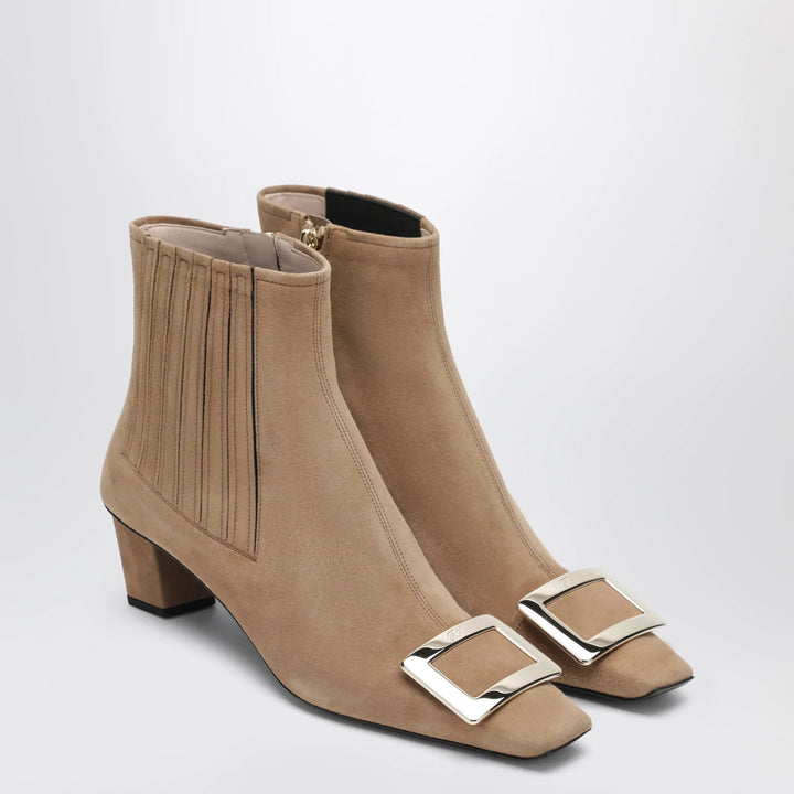 ROGER VIVIER - Belle Vivier suede ankle boots Brand Apparel &amp; Accessories > Shoes