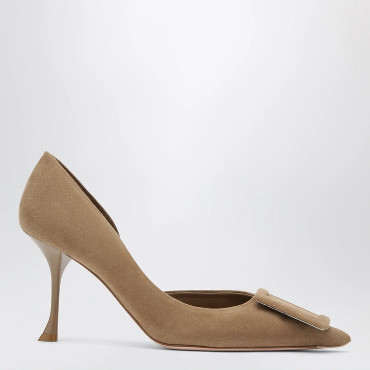 ROGER VIVIER - Viv Ville Dorsay suede pumps in tobacco brown Brand Apparel &amp; Accessories > Shoes 36,5 IT