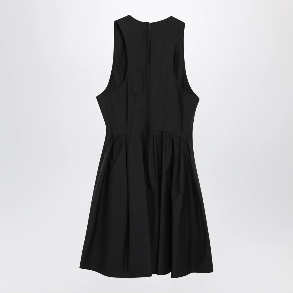 Sportmax - Sleeveless short cotton dress in black Brand Apparel & Accessories