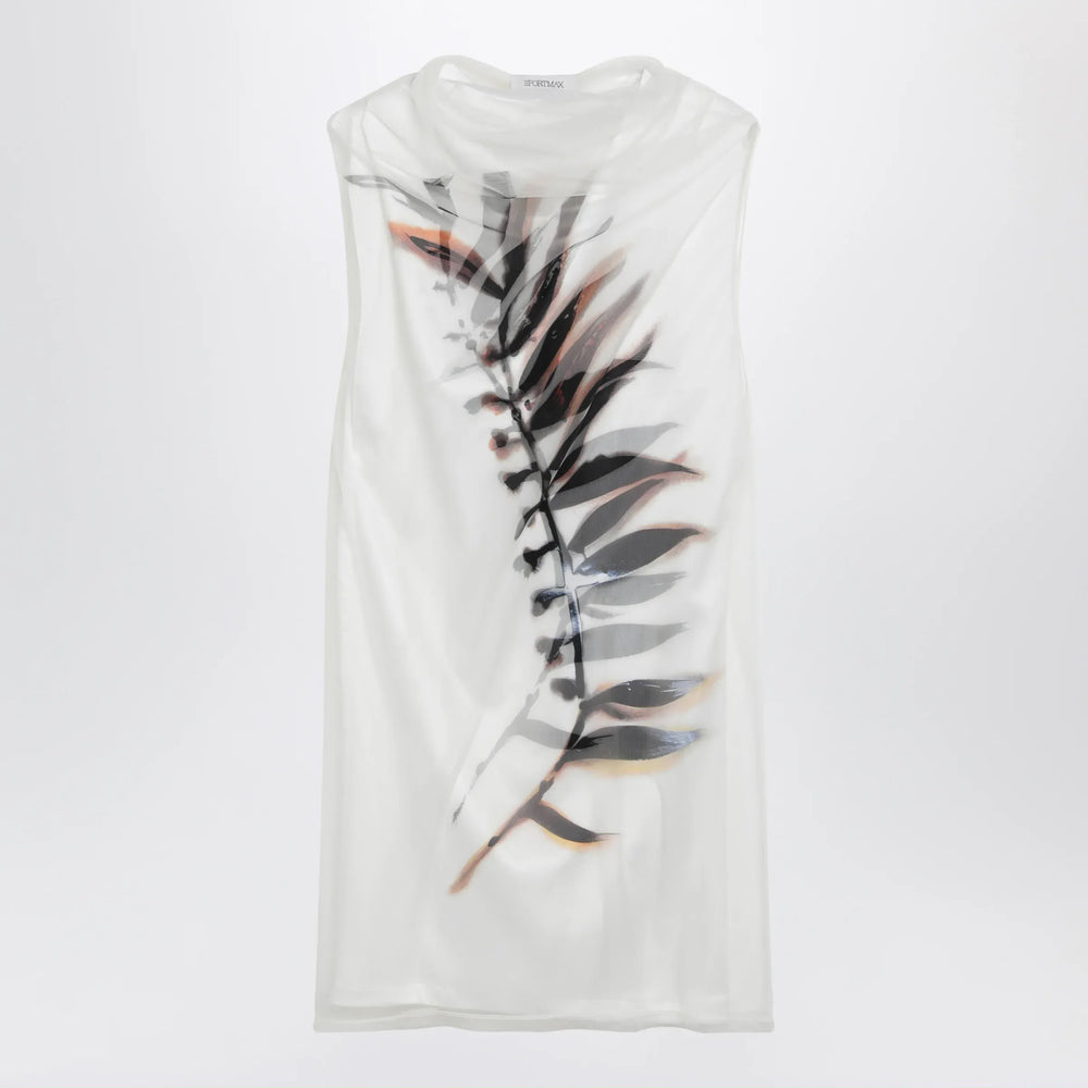 Sportmax - White double-layer dress in satin and tulle Brand Apparel & Accessories S