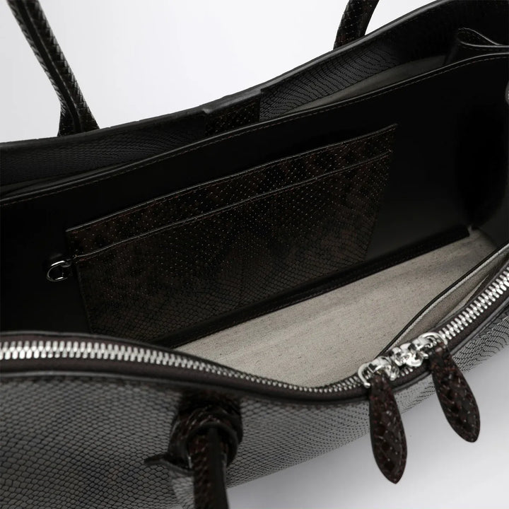 Stella McCartney - Espresso snake-effect Ryder tote bag Brand Apparel &amp; Accessories U