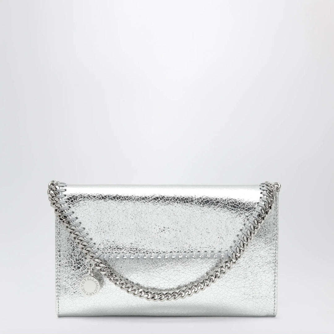 Stella McCartney - Falabella metallic silver crossbody wallet bag Brand Apparel & Accessories TU