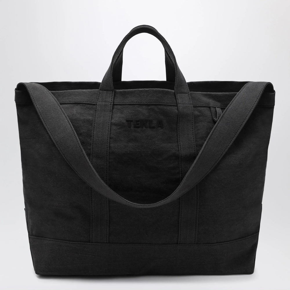 Tekla - Beach bag in black cotton Brand Apparel & Accessories TU
