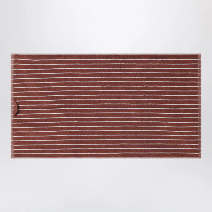 Tekla - Striped reddish-brown bath towel 50x90 cm Brand Apparel &amp; Accessories U