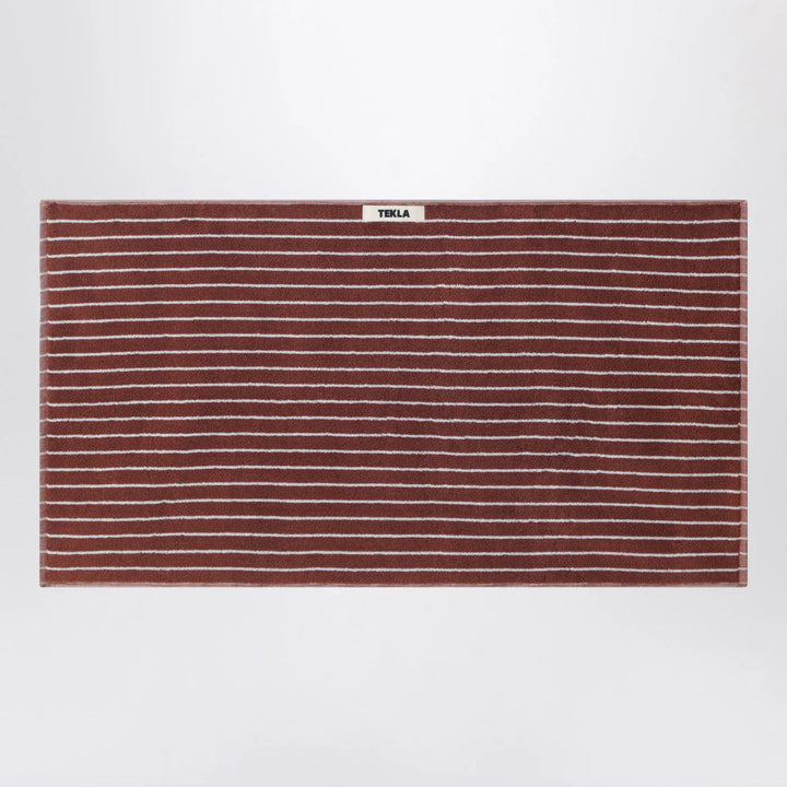 Tekla - Striped reddish-brown bath towel 50x90 cm Brand Apparel &amp; Accessories U