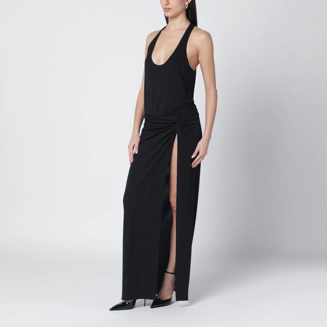 THE ANDAMANE - Black Juno dress with ruching Brand Apparel &amp; Accessories 38  IT