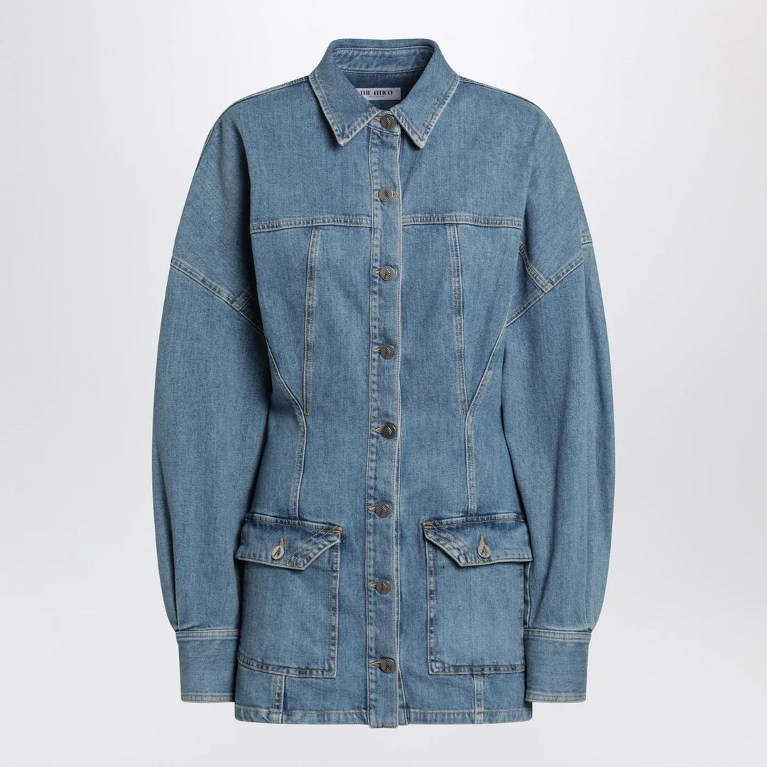 The Attico - Light blue denim mini dress Brand Apparel &amp; Accessories 42  IT